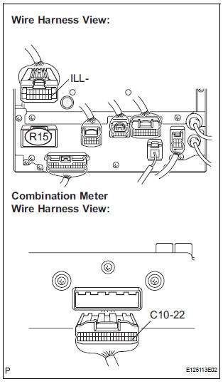 CHECK HARNESS AND CONNECTOR (RADIO AND NAVIGATION ASSEMBLY - COMBINATION METER)