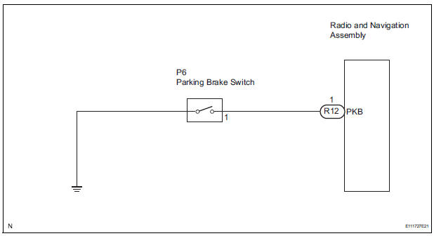 Toyota Sienna Service Manual  Parking Brake Switch Circuit