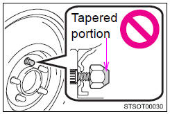 Toyota Sienna. When installing the wheel nuts