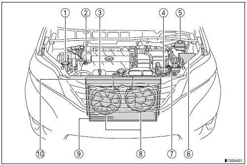 Toyota Sienna. Engine compartment 