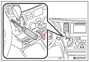 Toyota Sienna. If the shift lever cannot be shifted from P