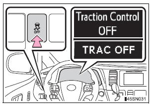 Toyota Sienna. Disabling TRAC system