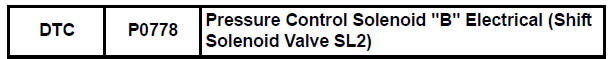 Pressure Control Solenoid "B" Electrical (Shift Solenoid Valve SL2)