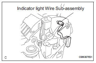 REMOVE INDICATOR LIGHT WIRE SUB-ASSEMBLY