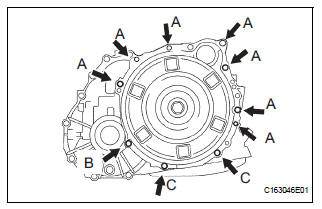 INSTALL AUTOMATIC TRANSAXLE ASSEMBLY