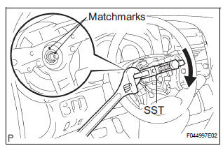 REMOVE STEERING WHEEL ASSEMBLY