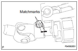 REMOVE STEERING INTERMEDIATE SHAFT ASSEMBLY