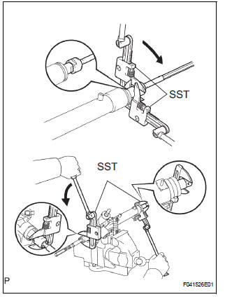 REMOVE STEERING RACK END SUB-ASSEMBLY