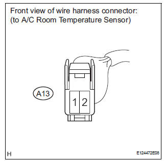CHECK HARNESS AND CONNECTOR (A/C ROOM TEMPERATURE SENSOR - A/C AMPLIFIER)