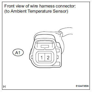 CHECK HARNESS AND CONNECTOR (AMBIENT TEMPERATURE SENSOR - A/C AMPLIFIER)