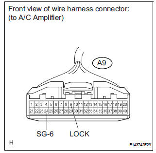 CHECK HARNESS AND CONNECTOR (A/C AMPLIFIER - A/C LOCK SENSOR)