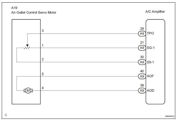 Air Outlet Damper Control Servo Motor Circuit