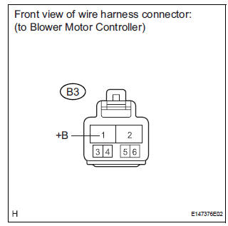 CHECK HARNESS AND CONNECTOR (BLOWER MOTOR CONTROLLER - BATTERY)