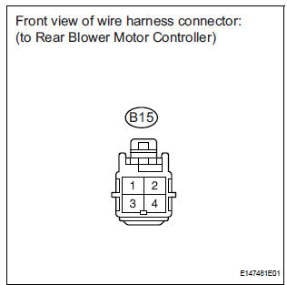 CHECK HARNESS AND CONNECTOR (REAR BLOWER MOTOR CONTROLLER - BODY