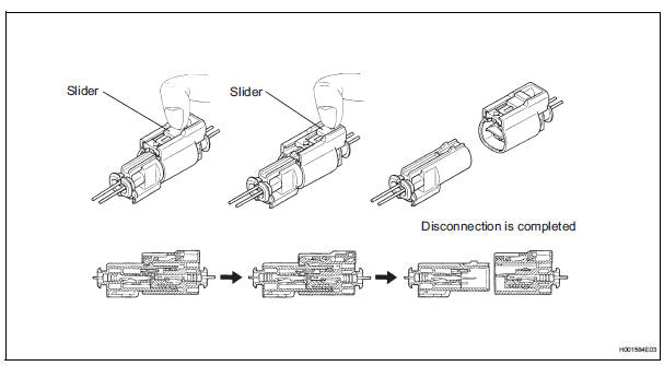 DISCONNECTION OF CONNECTOR FOR FRONT SEAT SIDE AIRBAG ASSEMBLY