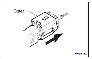 DISCONNECTION OF CONNECTORS FOR FRONT AIRBAG SENSOR, SIDE AIRBAG SENSOR AND REAR AIRBAG SENSOR