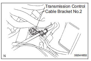  INSTALL TRANSMISSION CONTROL CABLE ASSEMBLY