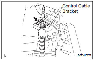  INSTALL TRANSMISSION CONTROL CABLE ASSEMBLY