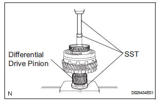  INSTALL DIFFERENTIAL DRIVE PINION