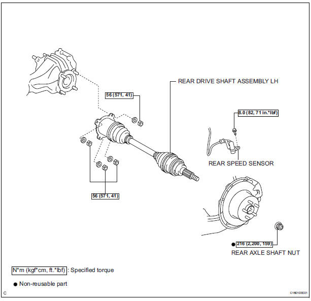 Rear drive shaft (for 4wd)