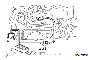 DISPOSE OF FRONT PASSENGER AIRBAG ASSEMBLY (WHEN INSTALLED IN VEHICLE)