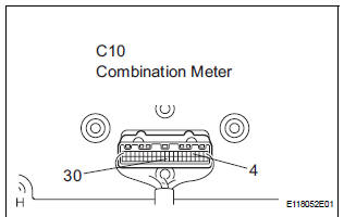 1 INSPECT COMBINATION METER ASSEMBLY