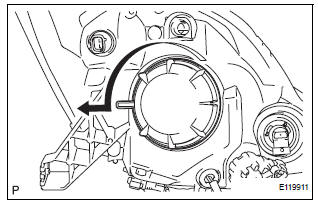 REMOVE DISCHARGE HEADLIGHT BULB (DISCHARGE HEADLIGHT)