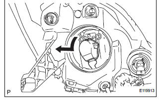 REMOVE DISCHARGE HEADLIGHT BULB (DISCHARGE HEADLIGHT)