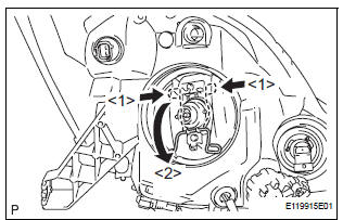 REMOVE DISCHARGE HEADLIGHT BULB (DISCHARGE HEADLIGHT)