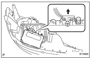 REMOVE LIGHT CONTROL ECU (DISCHARGE HEADLIGHT)