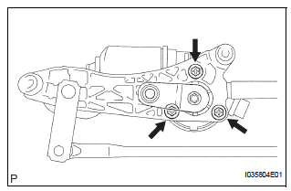 REMOVE WINDSHIELD WIPER MOTOR ASSEMBLY