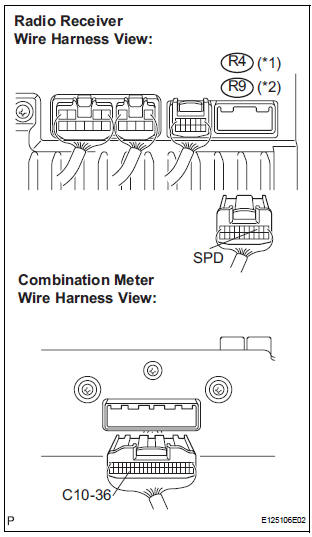 CHECK HARNESS AND CONNECTOR (COMBINATION METER - RADIO RECEIVER)