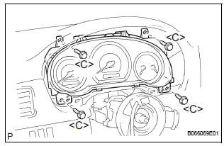 REMOVE COMBINATION METER ASSEMBLY