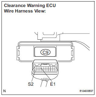 CHECK HARNESS AND CONNECTOR (CLEARANCE WARNING ECU 