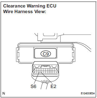 CHECK HARNESS AND CONNECTOR (CLEARANCE WARNING ECU - NO. 2 ULTRASONIC SENSOR)