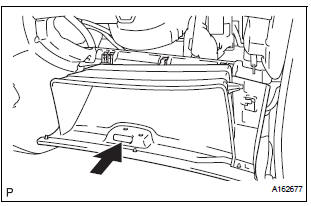 INSTALL GLOVE COMPARTMENT DOOR ASSEMBLY