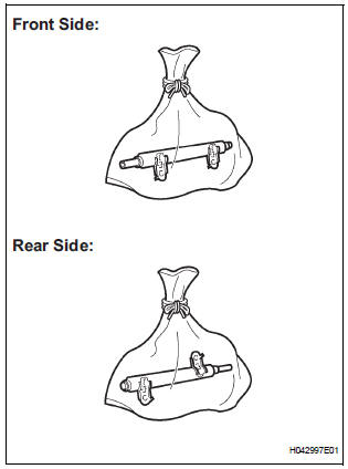 DISPOSE OF CURTAIN SHIELD AIRBAG ASSEMBLY