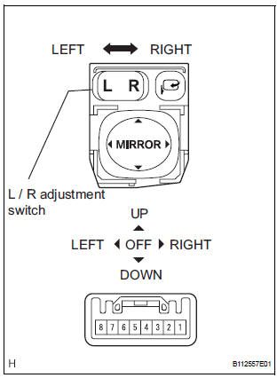  INSPECT OUTER MIRROR SWITCH