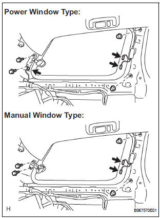 REMOVE SIDE WINDOW ASSEMBLY REAR LH