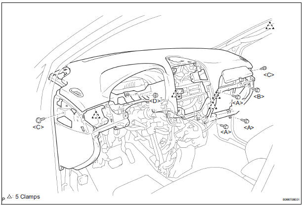 REMOVE INSTRUMENT PANEL SAFETY PAD SUBASSEMBLY