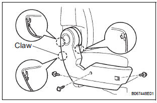  REMOVE RECLINING ADJUSTER INSIDE COVER LH
