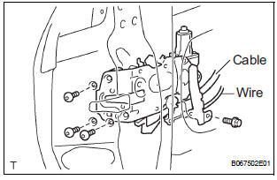 REMOVE POWER SLIDE DOOR LOCK ASSEMBLY LH