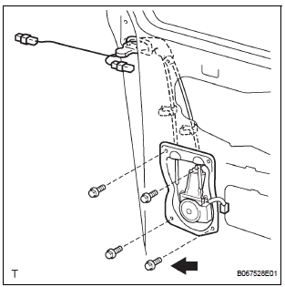 INSTALL POWER SLIDE DOOR CONTROL MOTOR AND CLUTCH