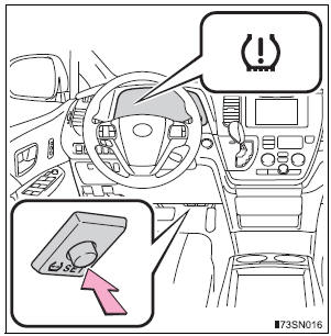 Toyota Sienna.  How to initialize the tire pressure warning system