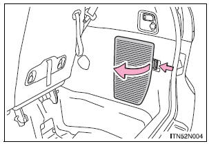 Toyota Sienna. Taking out the jack and tools