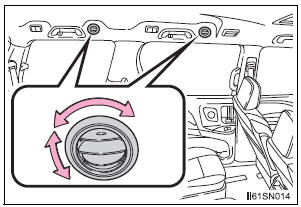 Toyota Sienna. Adjusting the position of the air outlets