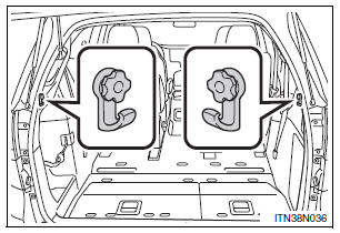 Toyota Sienna. Grocery bag hooks