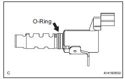 INSTALL CAMSHAFT TIMING OIL CONTROL VALVE ASSEMBLY (for Bank 1 Exhaust Side)