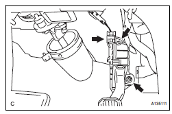 REMOVE ACCELERATOR PEDAL ROD