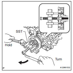 REMOVE CRANKSHAFT PULLEY